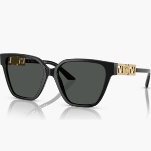 Versace 56mm Butterfly Black and Gold Women's Sunglasses
